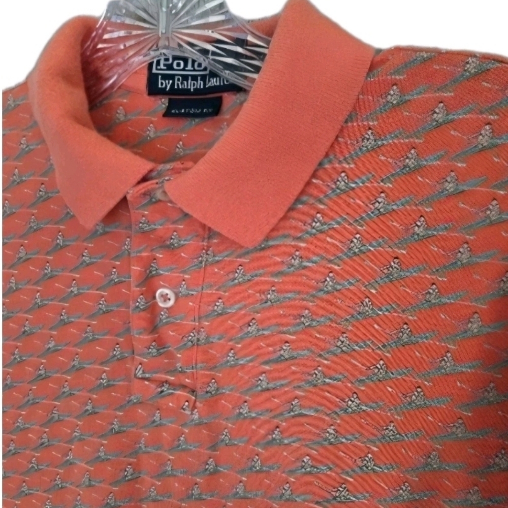 Polo Ralph Lauren Mens Custom Fit Short Sleeve Shirt Size M Kayak Print